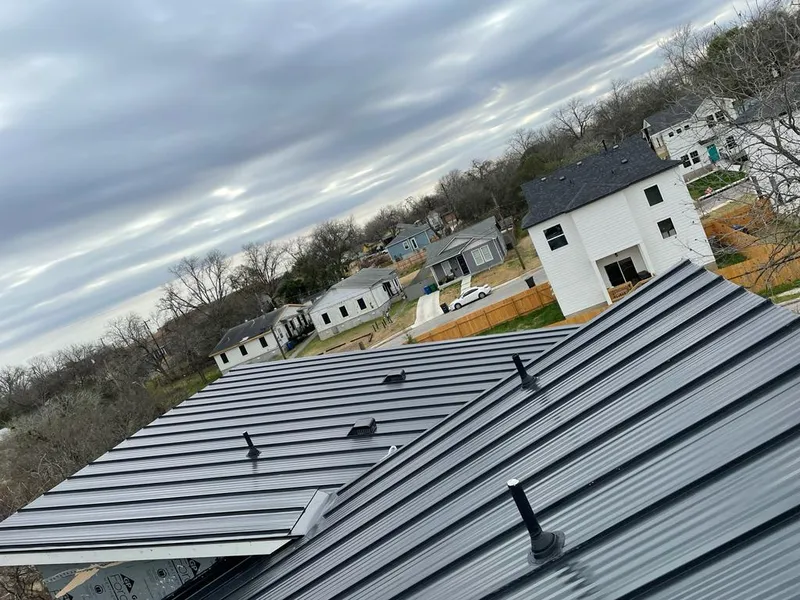 Standing seam metal roof panels with vents for Skylight Repair in Audubon